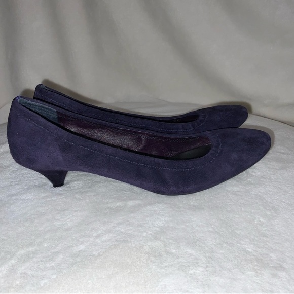 Prada Purple Suede Kitten Heels Size 39 - Picture 3 of 9